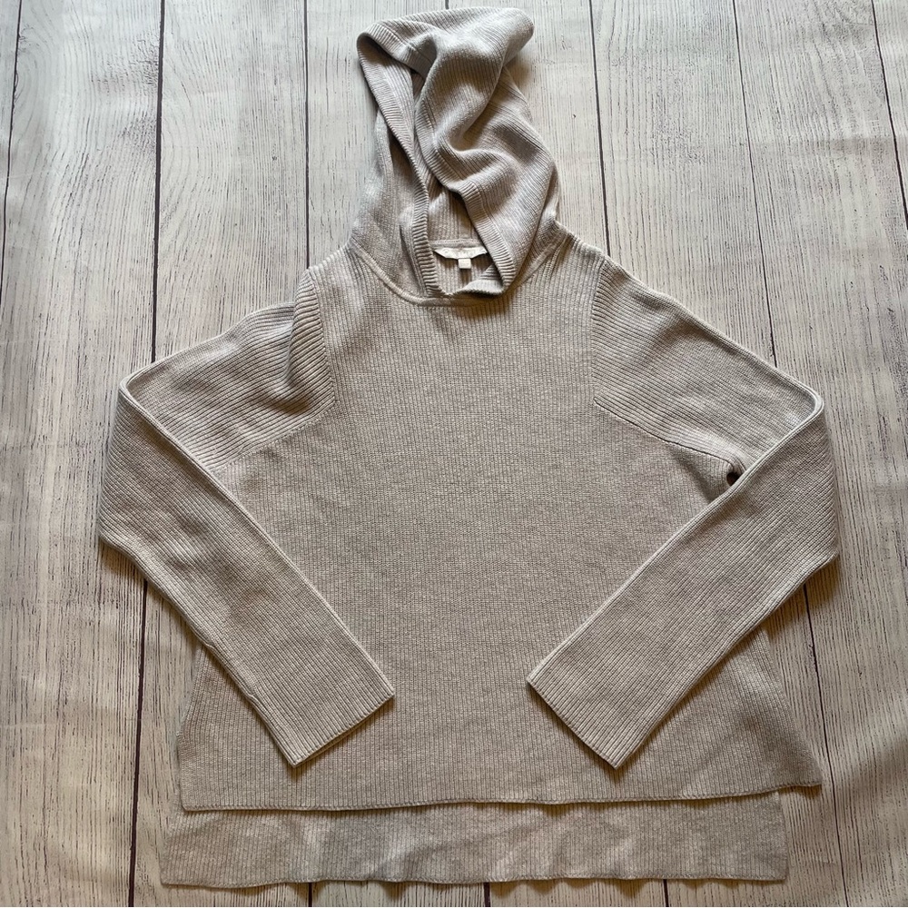 Athleta Light Grey Rest Day Hoodie Sweater Size Small